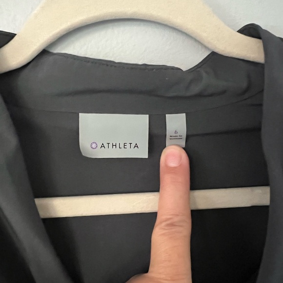 Athleta Gray Ruched Wrap Midi Dress - Picture 3 of 5